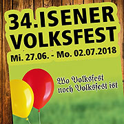 34. Isener Volksfest 2018 vom 27.06.-02.07.2018. NEU 2018: Extra großer, überdachter Biergarten